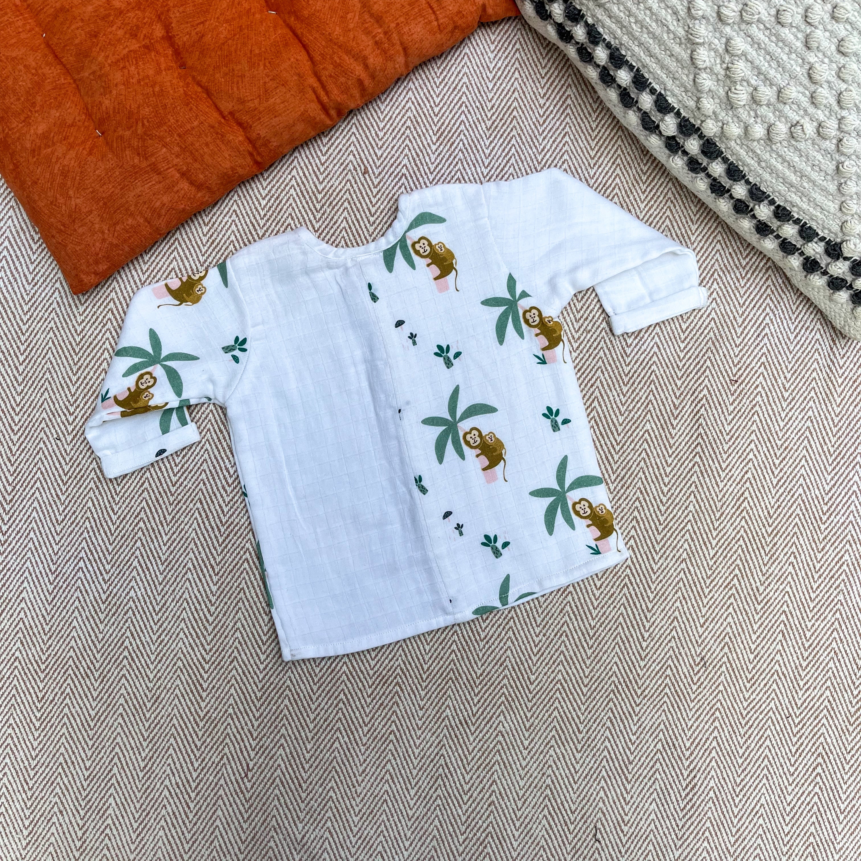 Bhaakur Organic Cotton Full Sleeves Jhabla Set