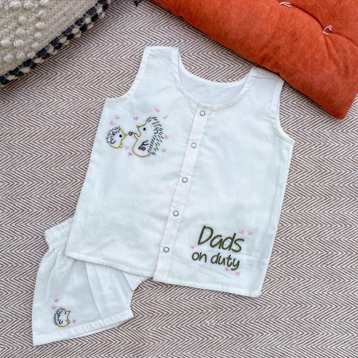 Bhaakur Organic Cotton Sleeveless Jhabla Shirt Set Pack of 2