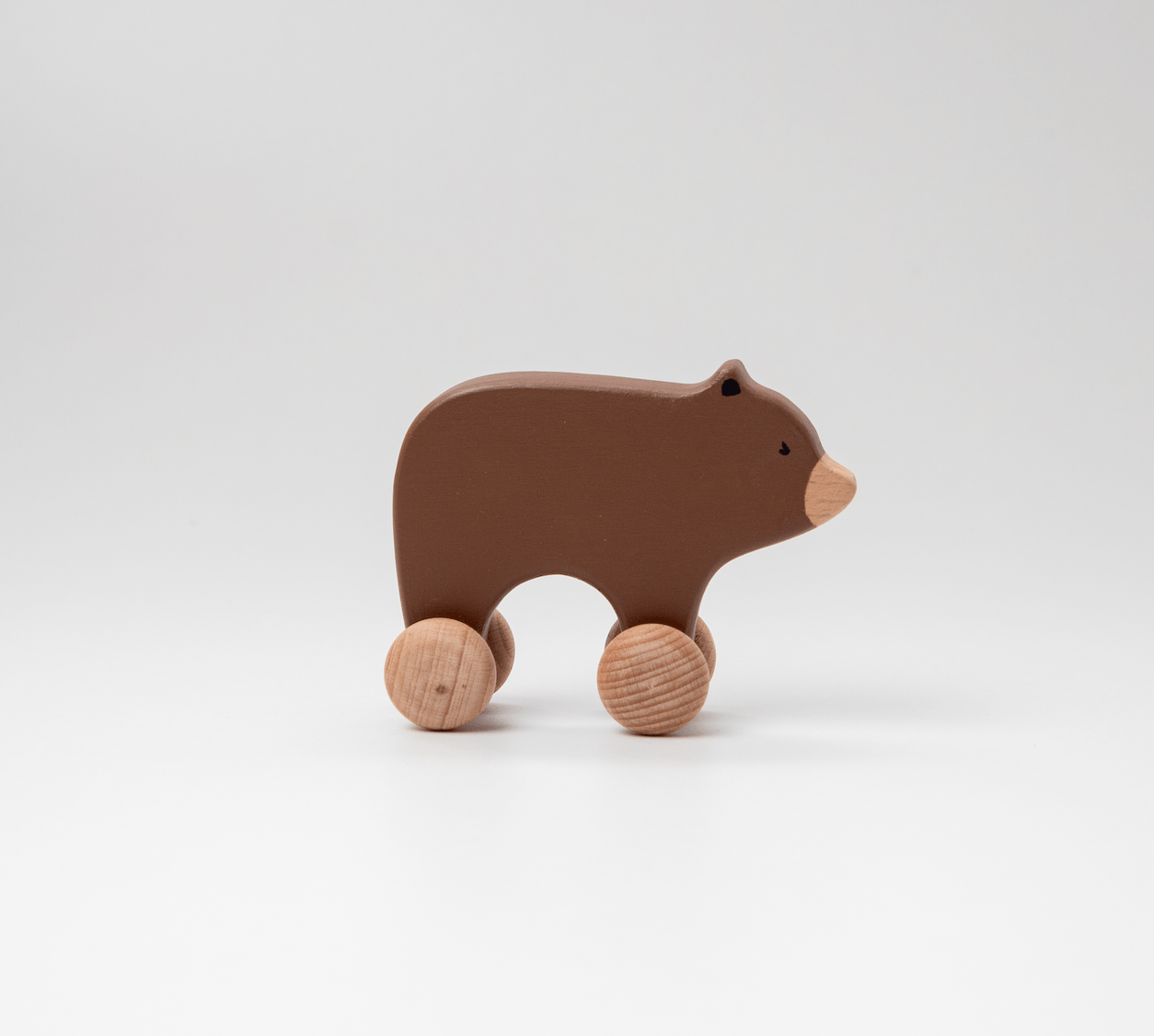 Bear Toddler 3 PCS Wooden Toy Gift Box With Roller And Stacker