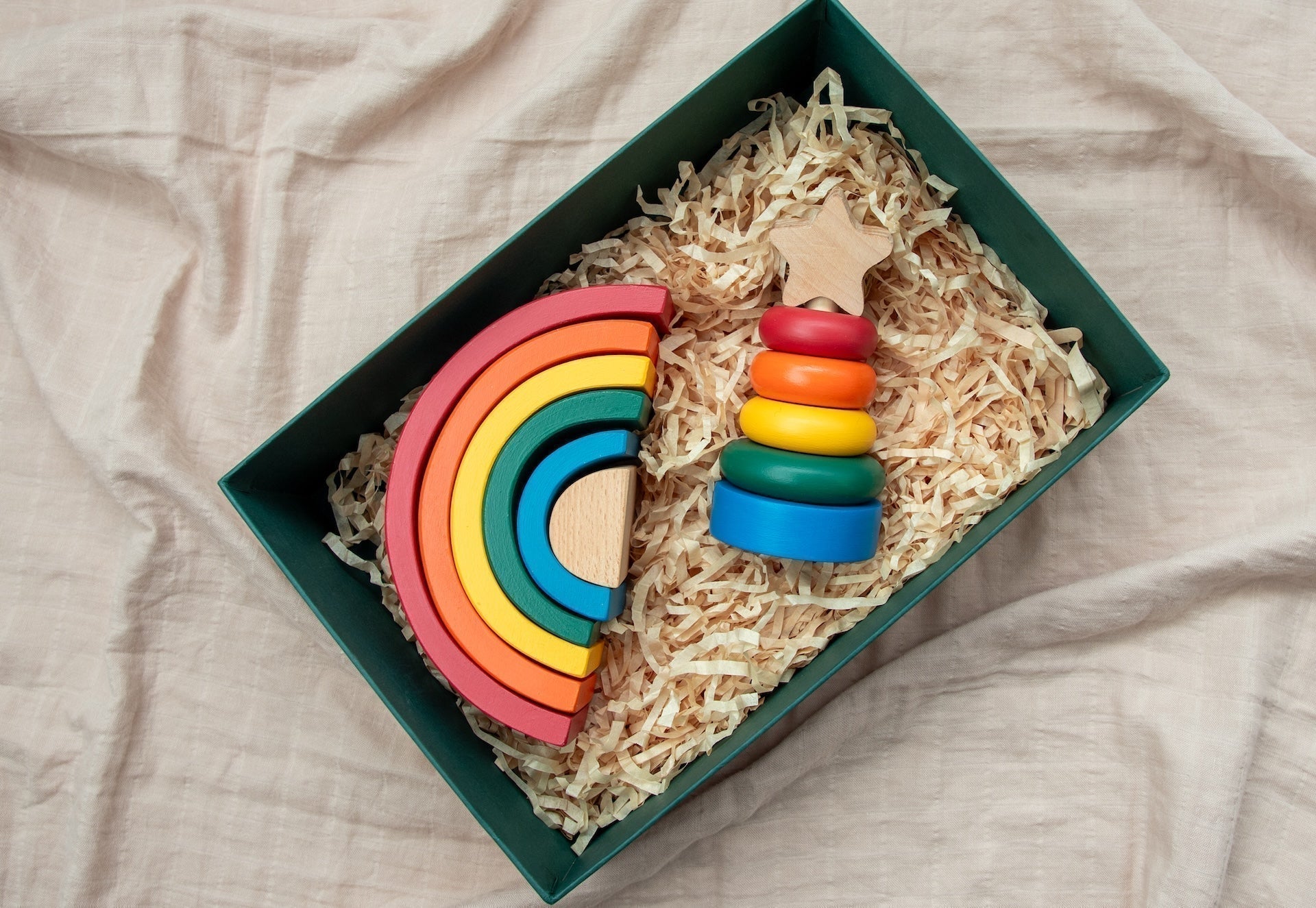 Stack & Play Gift Box With Rainbow And Ring Stacker Combo Of 2