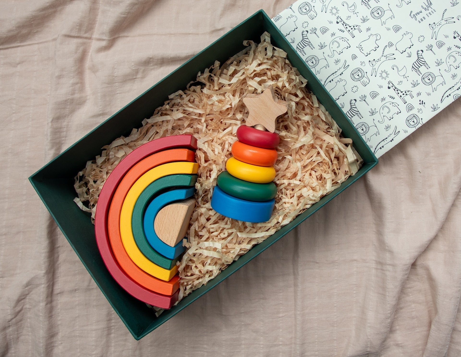 Stack & Play Gift Box With Rainbow And Ring Stacker Combo Of 2