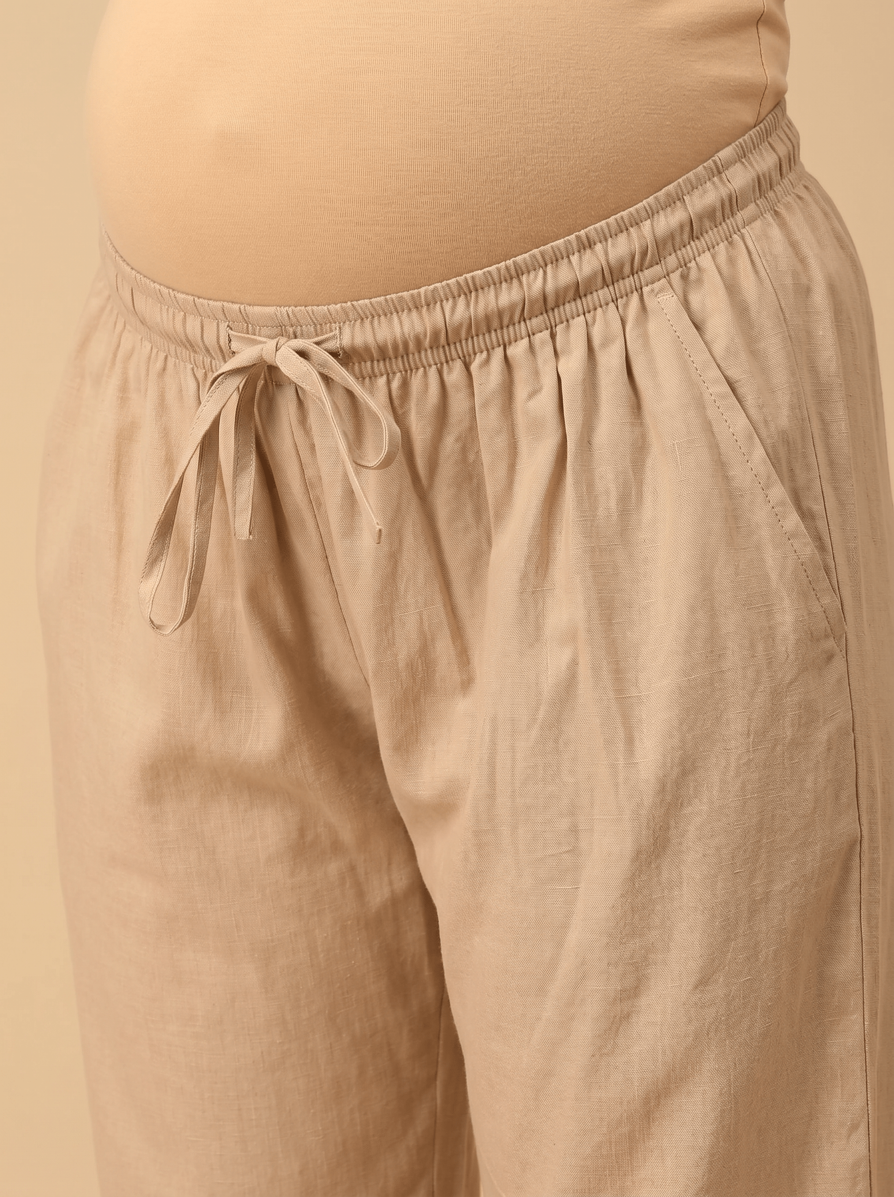  Biscotti Maternity Lounge Pants with Drawstring Sand