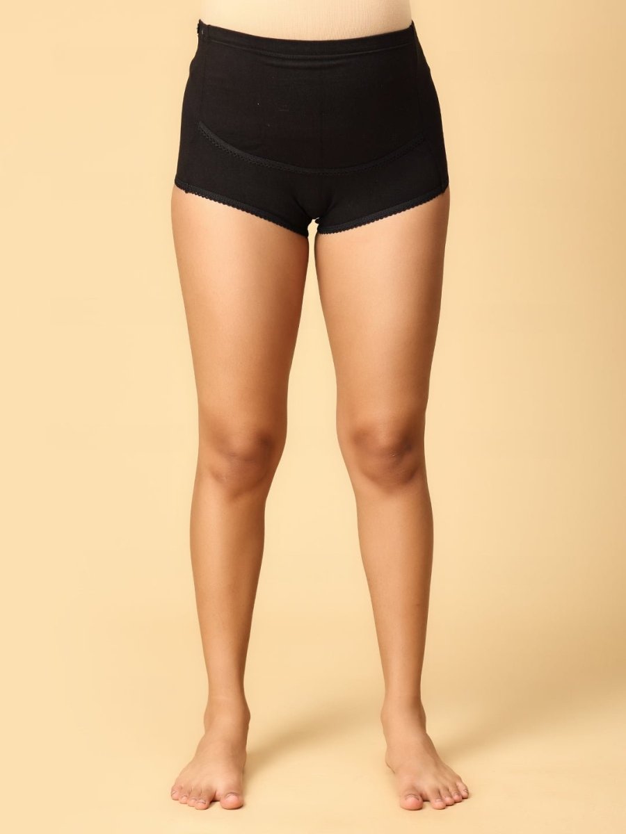  Black Mama Over Belly Support Panties Black