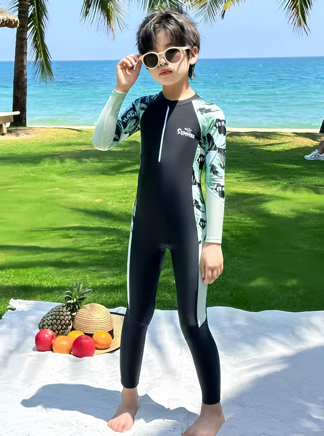 Blackwave Explorer Boys Long Sleeve Full Length Swimsuit