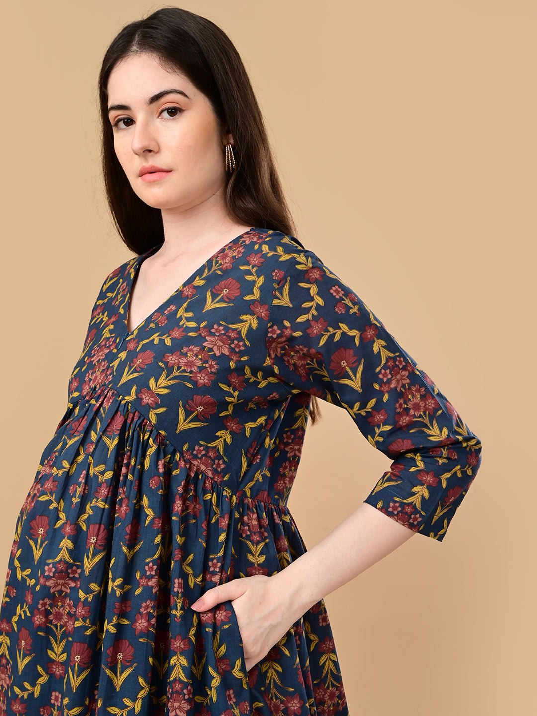  Bloom & Go Maternity and Nursing Dress Teal