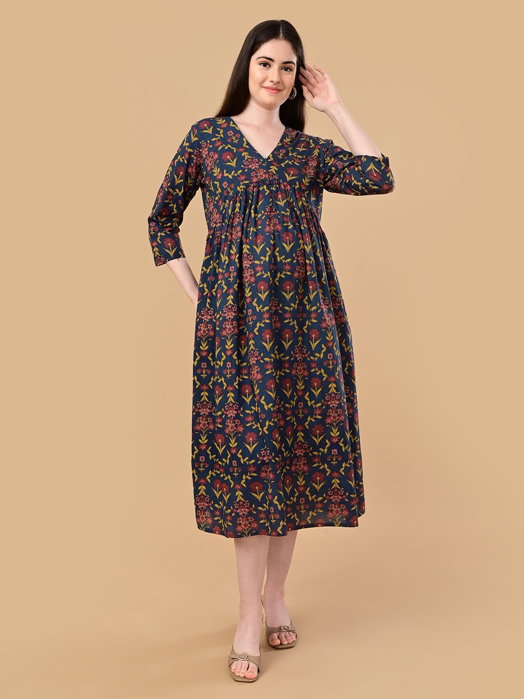 Bloom & Go Maternity and Nursing Dress Teal