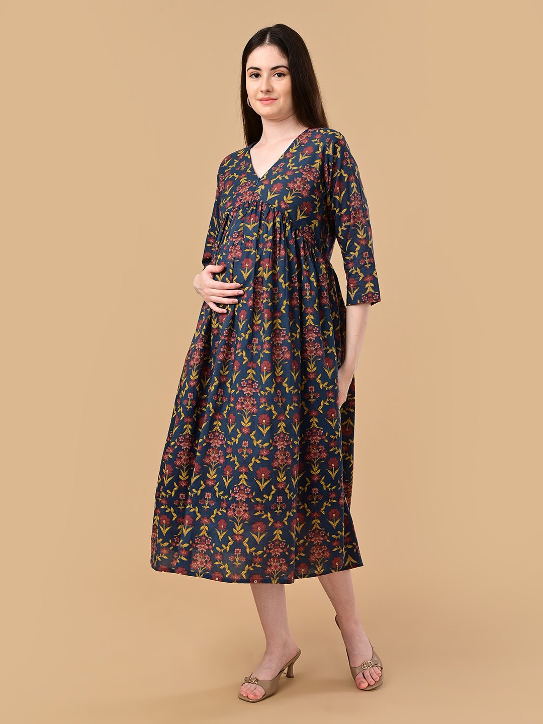  Bloom & Go Maternity and Nursing Dress Teal