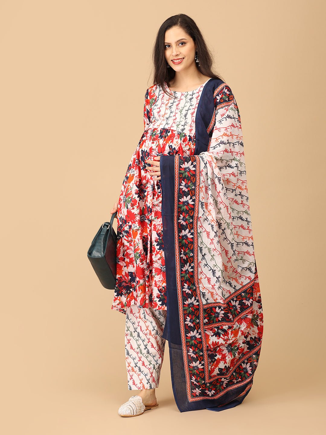  Bloom Popper Maternity and Nursing Kurta Set Multi