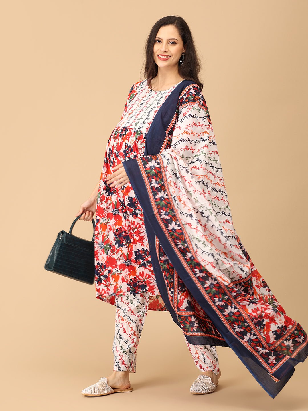  Bloom Popper Maternity and Nursing Kurta Set Multi