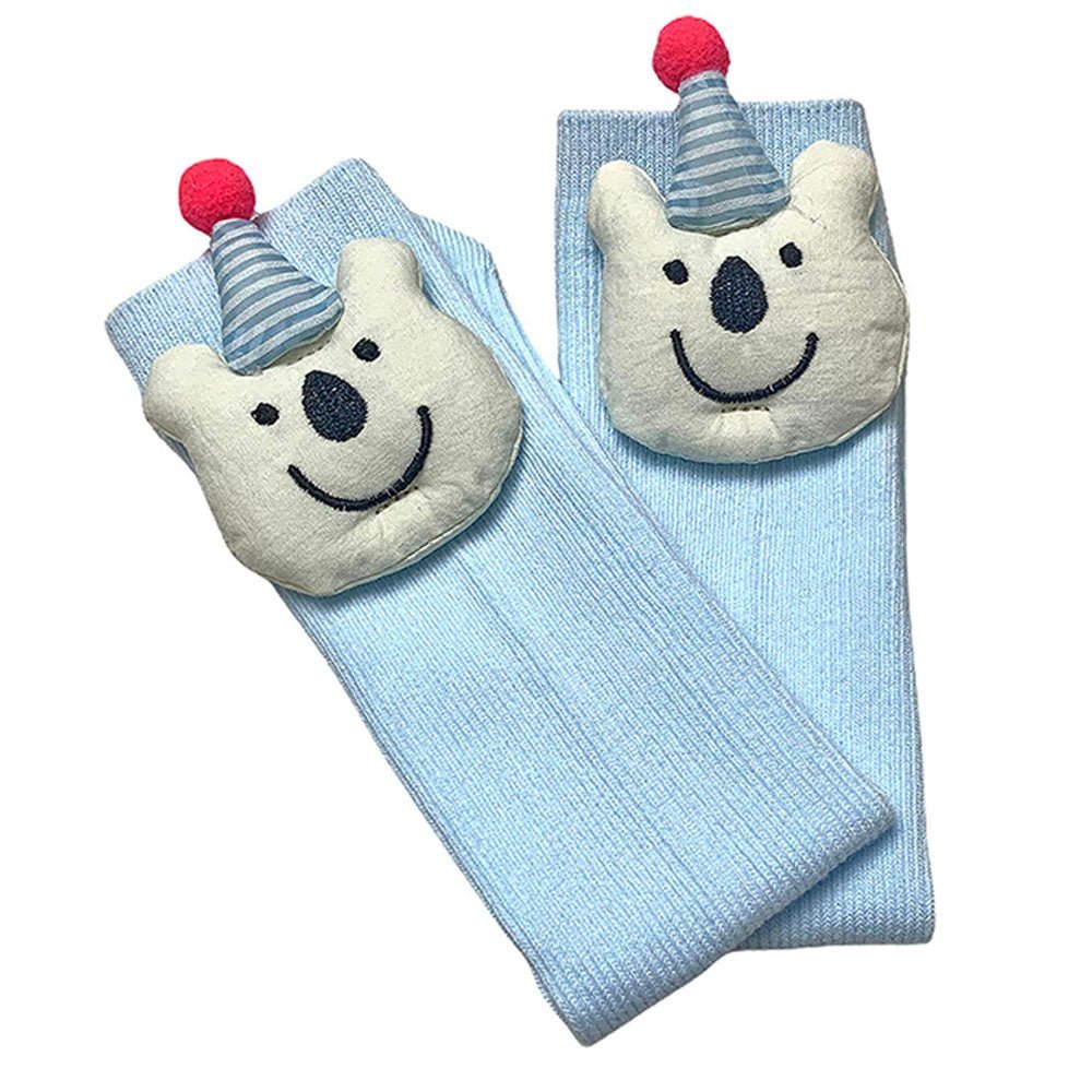 Little Surprise Box Blue 3D Party Hat Teddy Socks For Kids