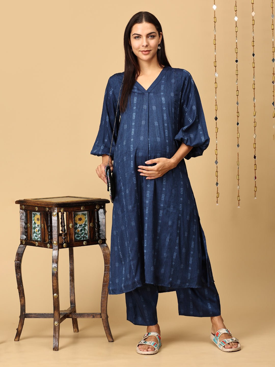  Blue By You Maternity and Nursing Co Ord Set Navy Blue
