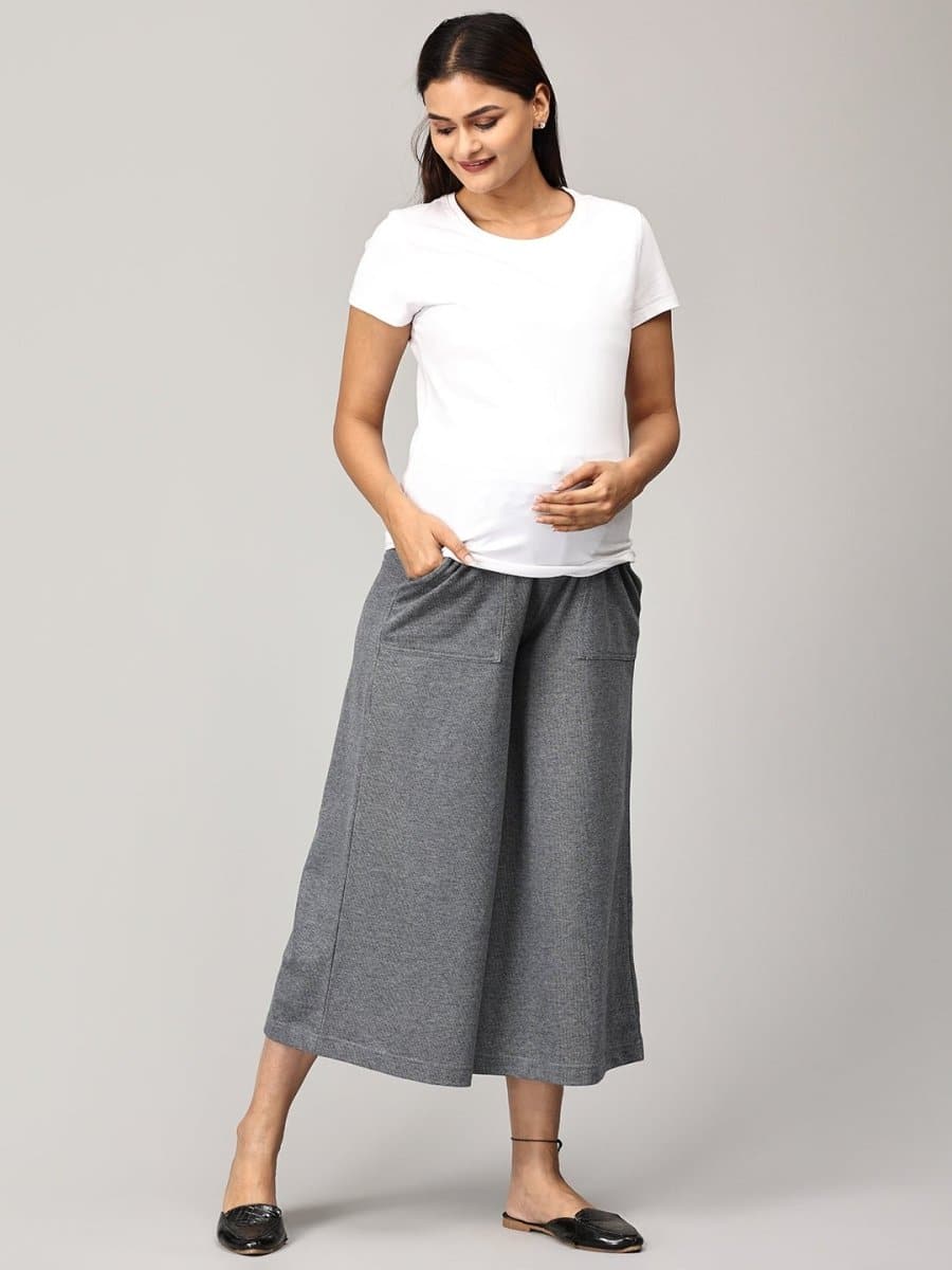  Blue Moon Maternity Palazzos Grey