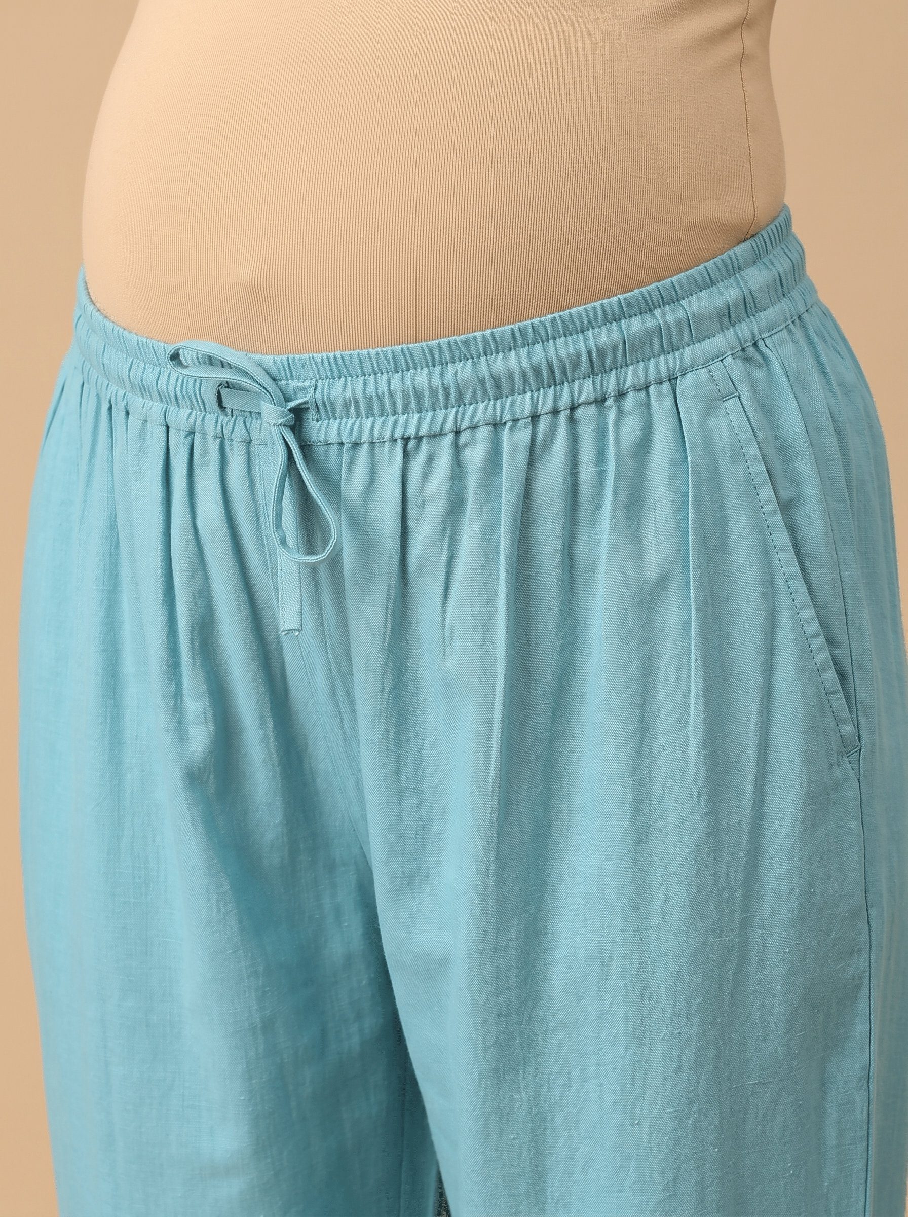  Blue-sy Vibes Maternity Lounge Pants with Drawstring Blue