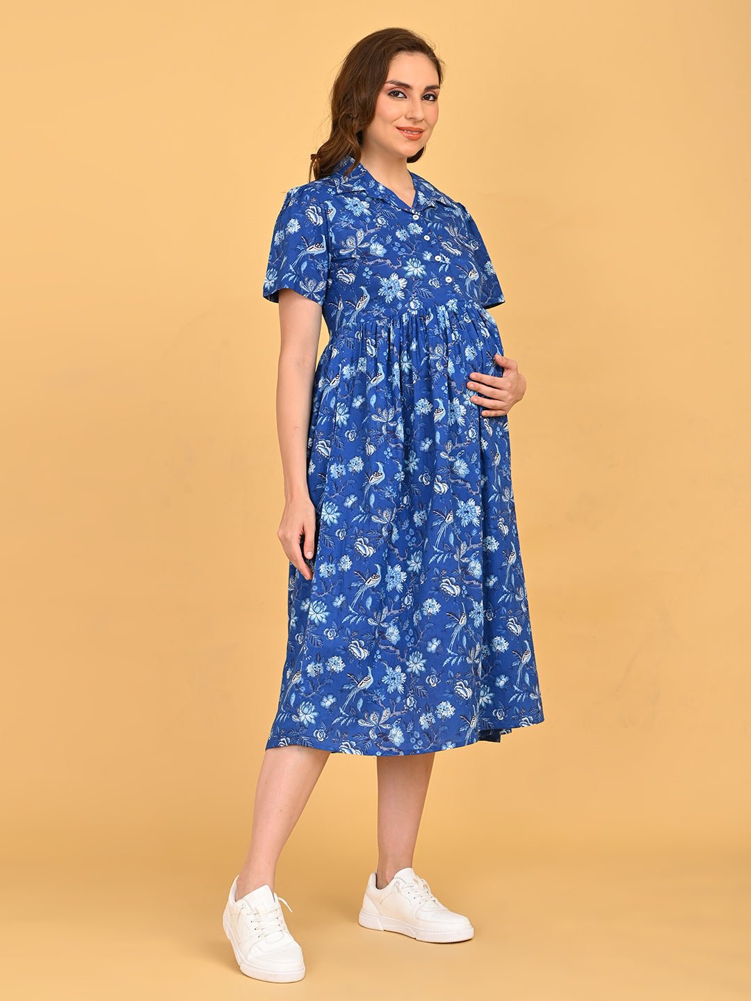 Bluebell Beauty Maternity and Nursing Dress Blue
