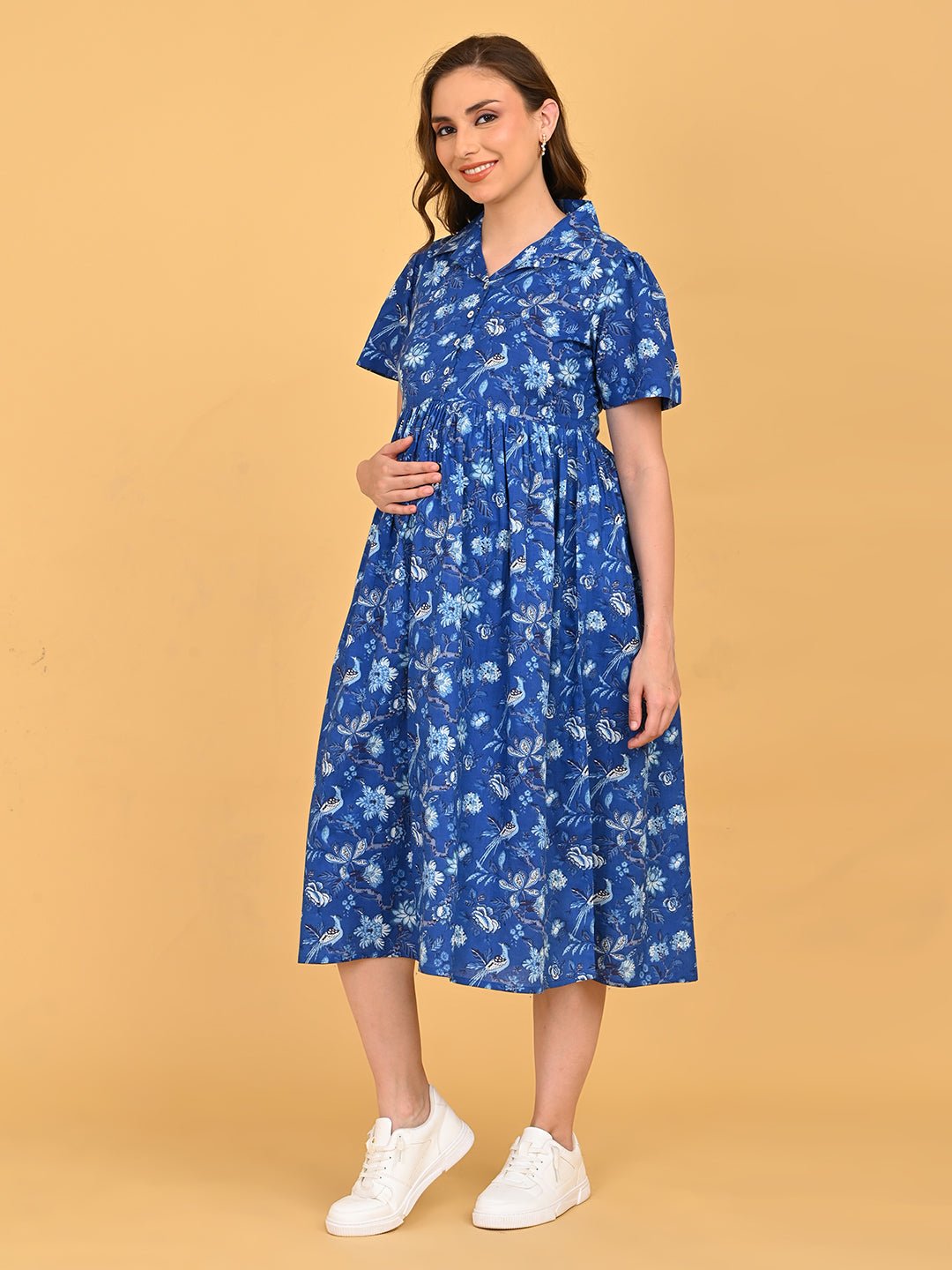 Bluebell Beauty Maternity and Nursing Dress Blue