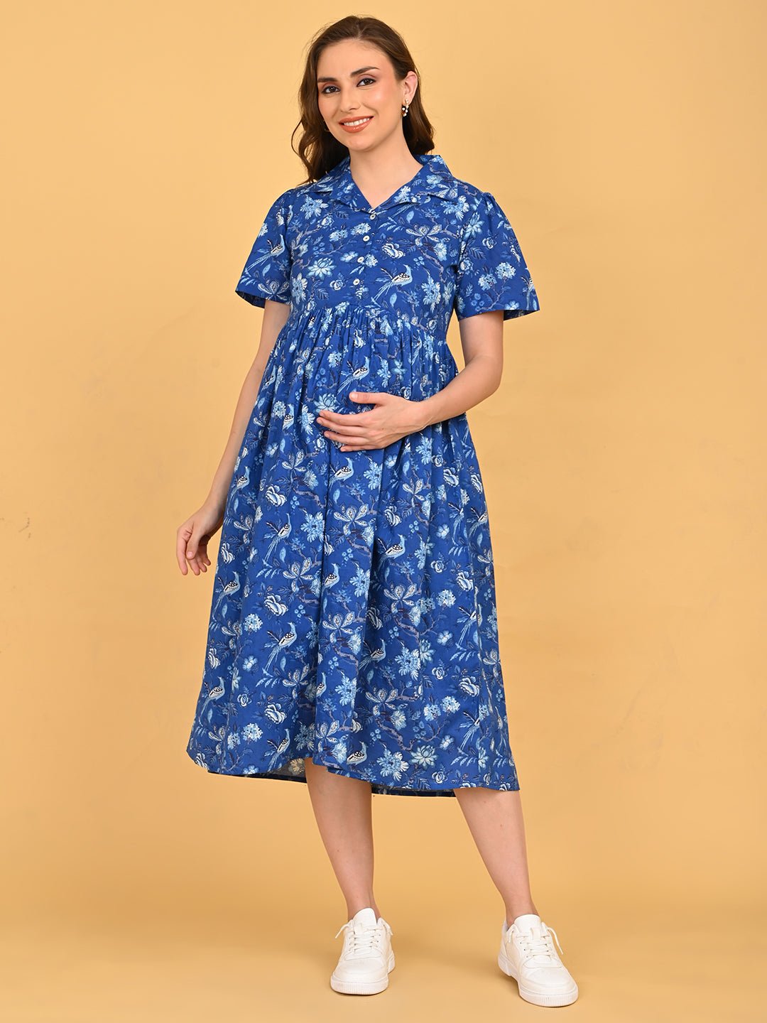  Bluebell Beauty Maternity and Nursing Dress Blue