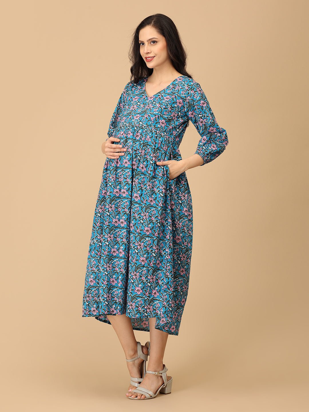  Blueming Marvel Maternity and Nursing Dress Pink