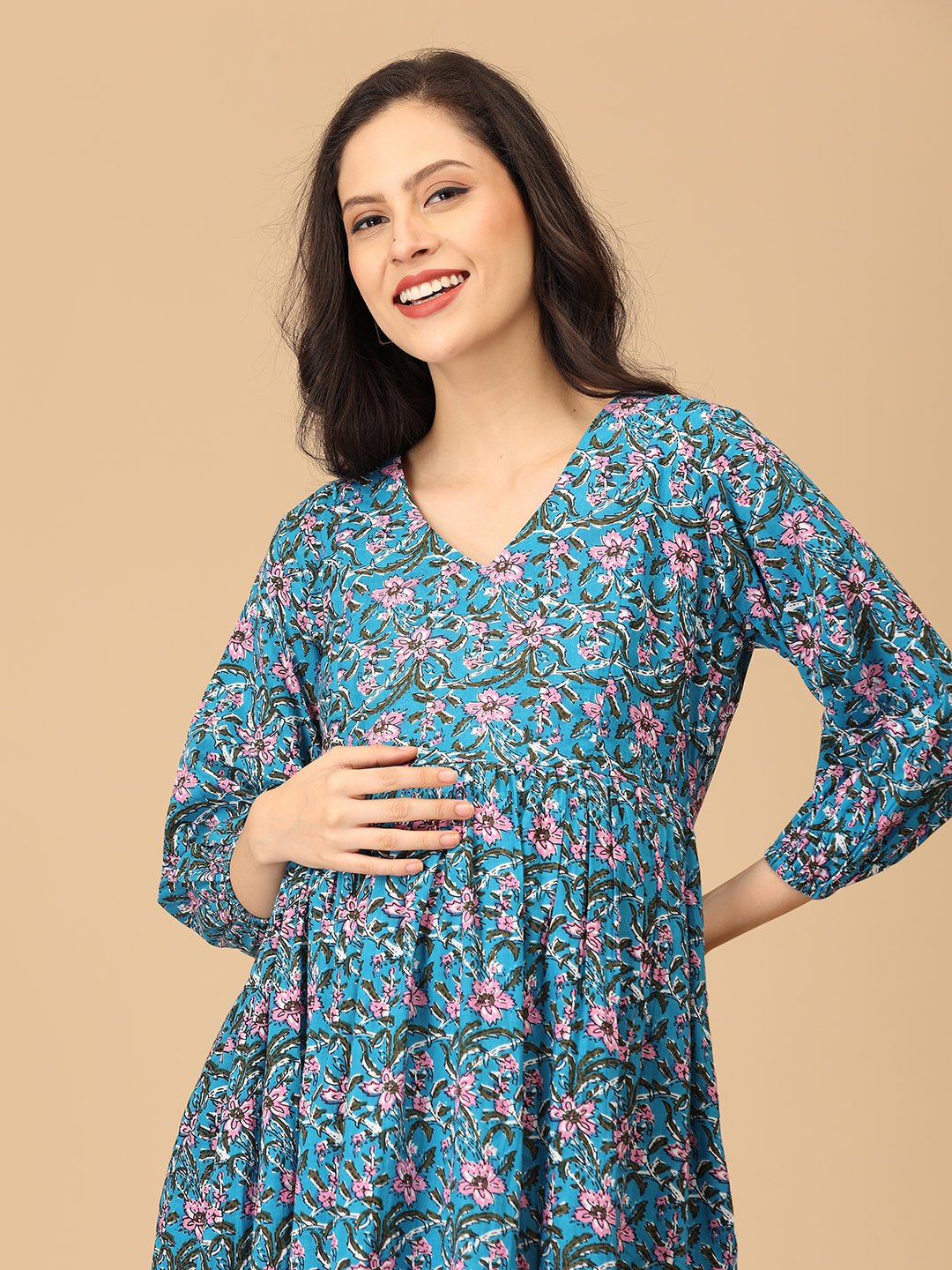  Blueming Marvel Maternity and Nursing Dress Pink