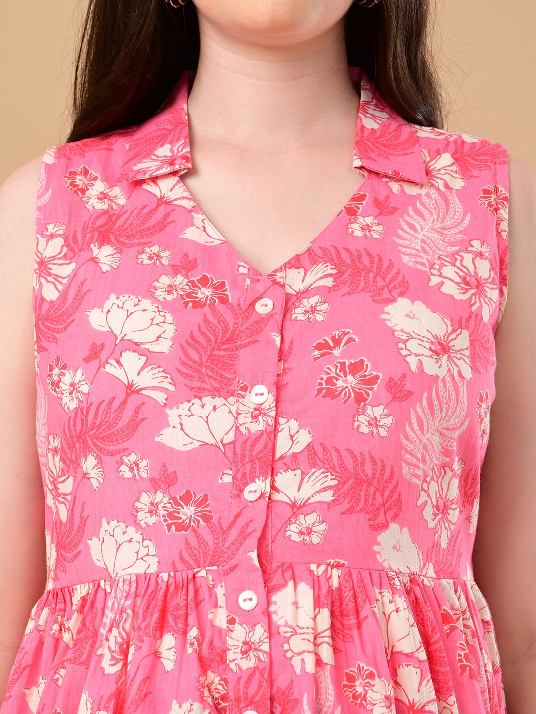  Blush Blossom Maternity and Nursing Sleeveless Dress Pink