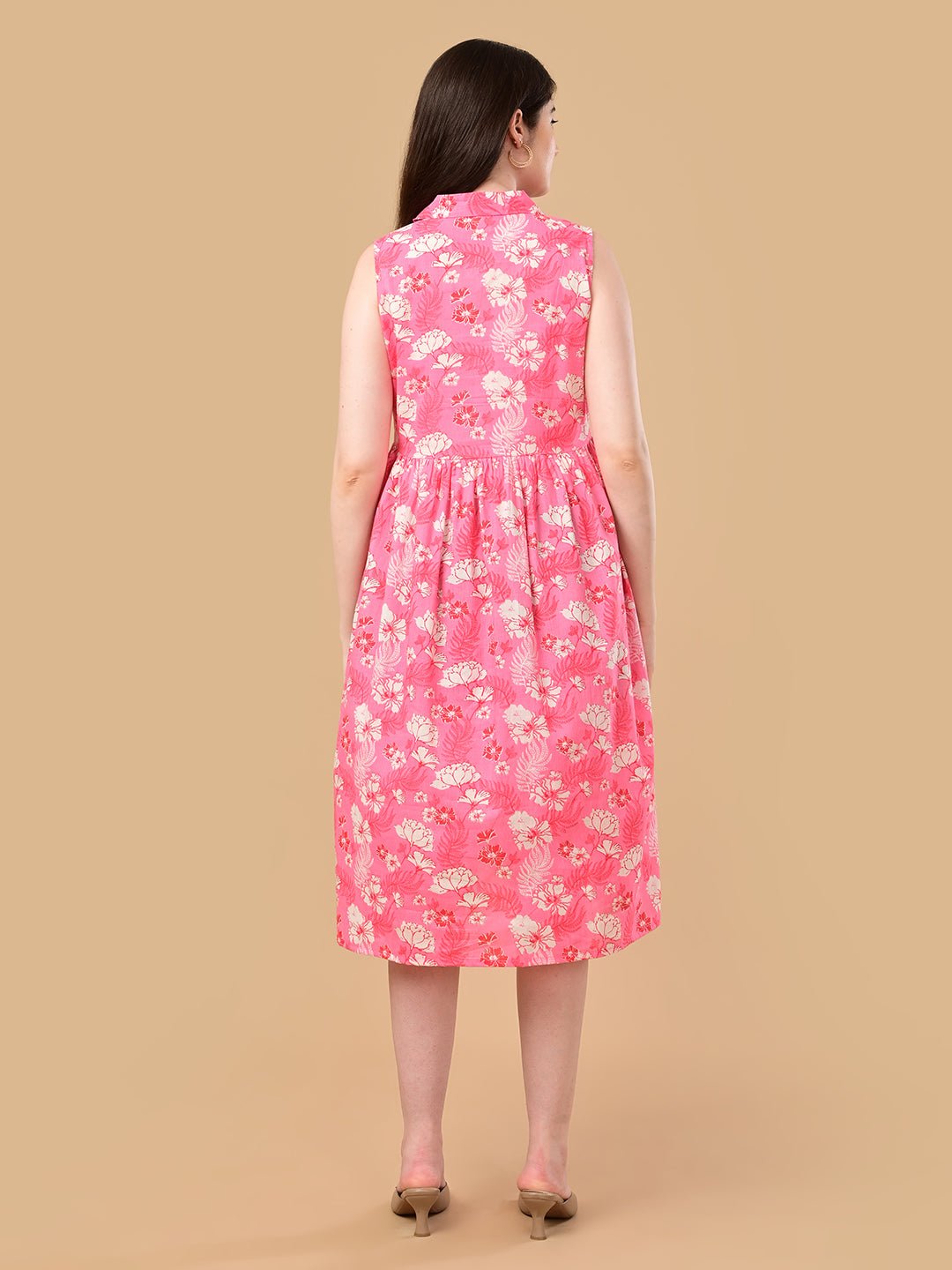  Blush Blossom Maternity and Nursing Sleeveless Dress Pink