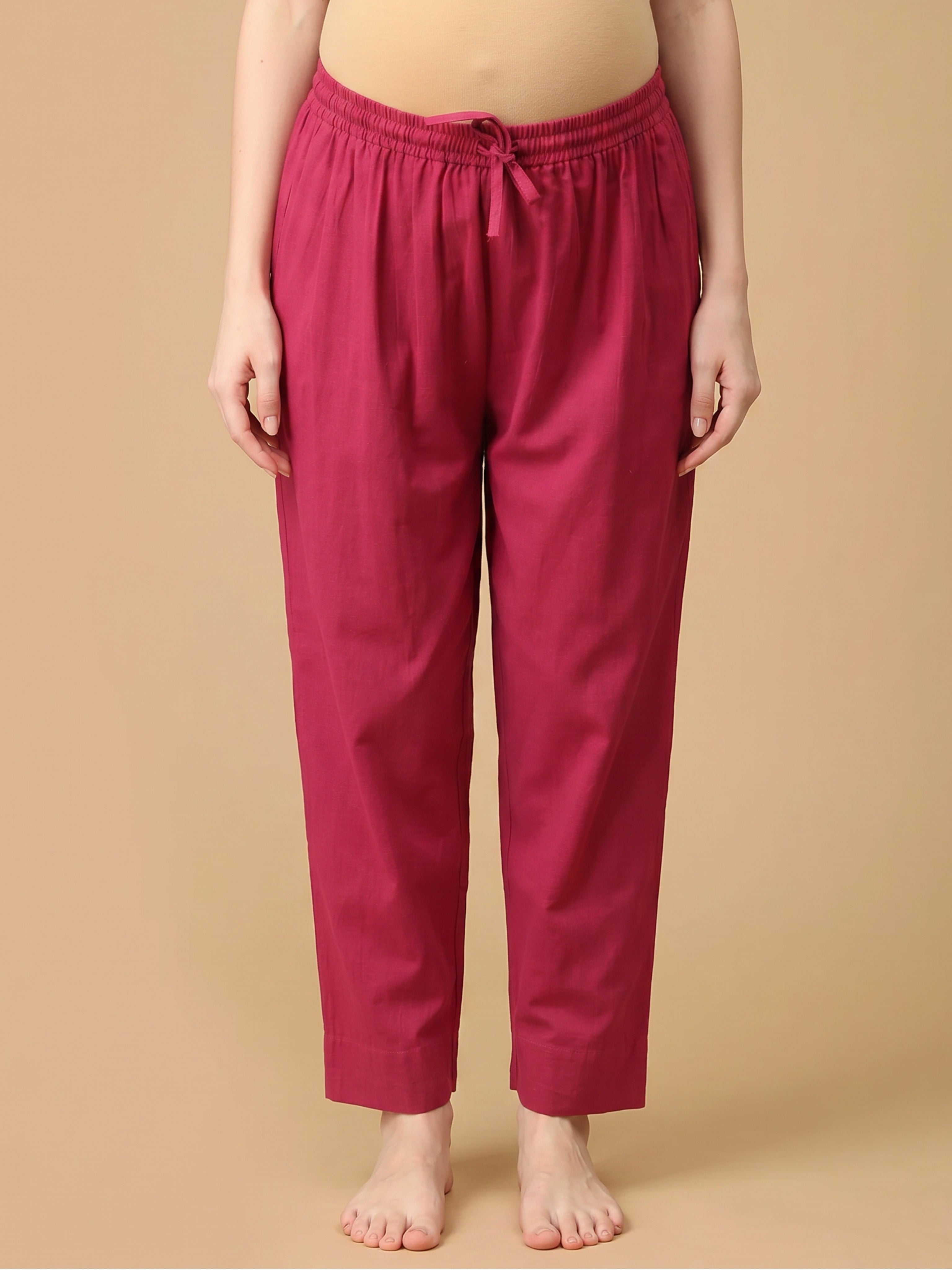  Blushin' Loungin Maternity Lounge Pants with Drawstring Magenta
