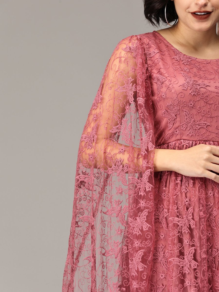  Blushing Mauve Maternity Photoshoot Gown Mauve
