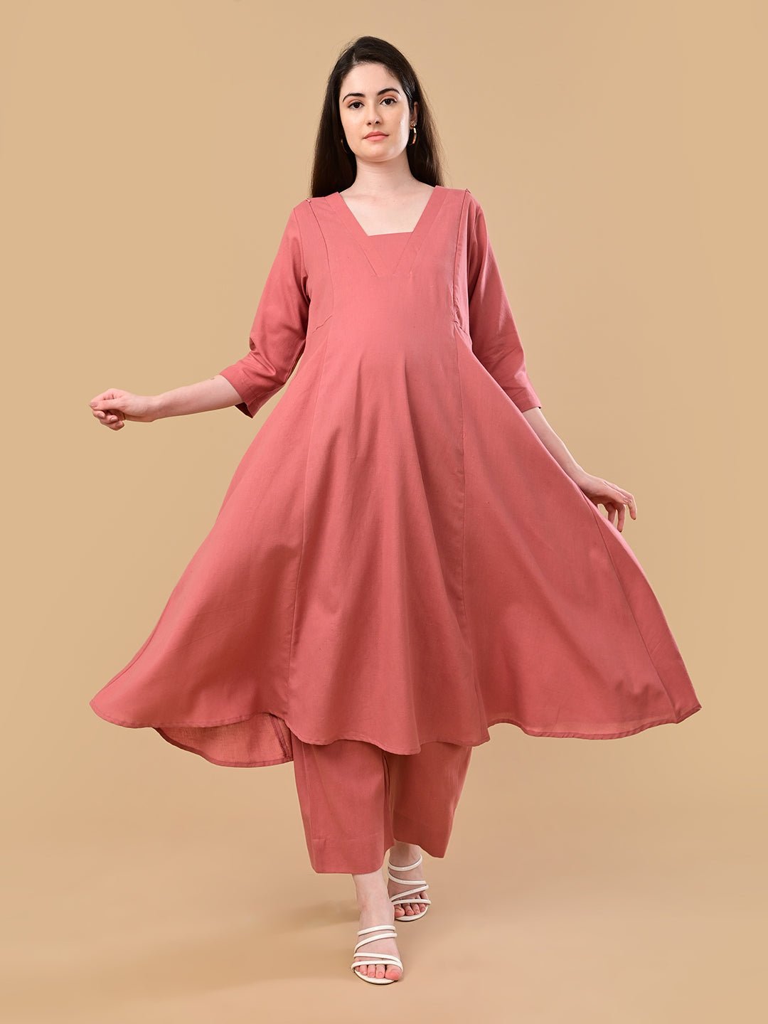  Boardroom Blush Maternity and Nursing Co Ord Set Dusty Pink