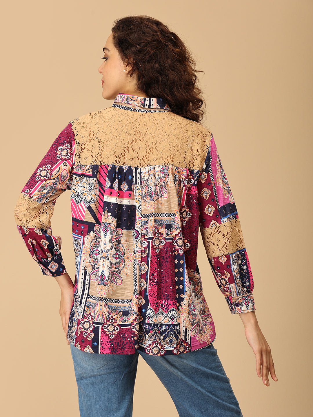  Bold Spectrum Maternity and Nursing Shirt Multi