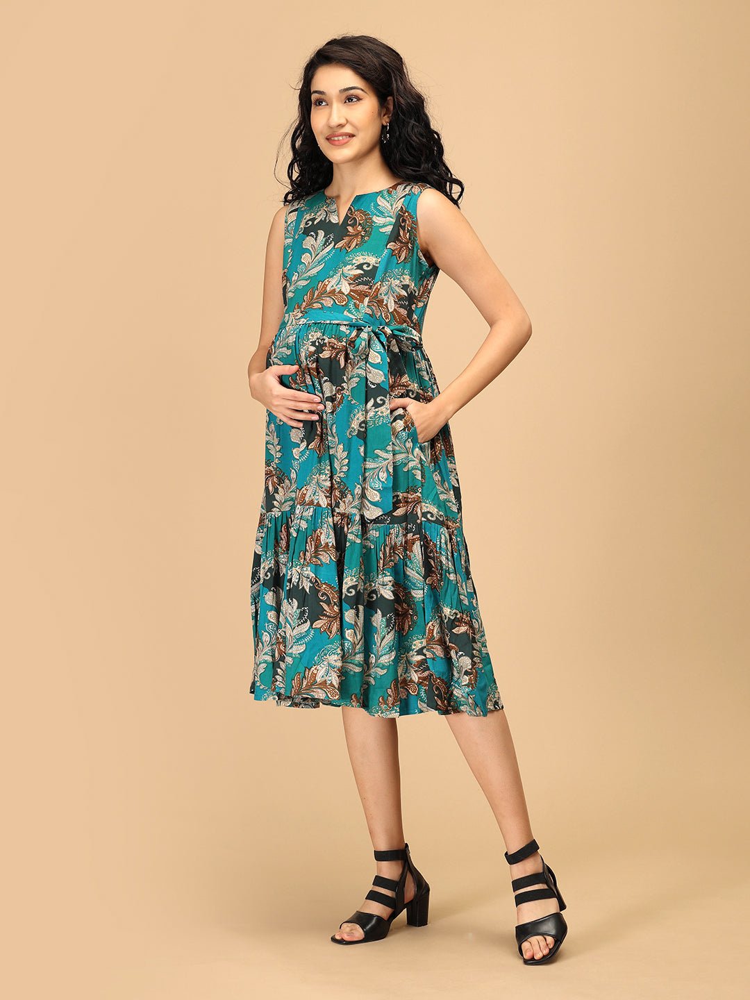  Botanic Breeze Maternity and Nursing Dress Multi