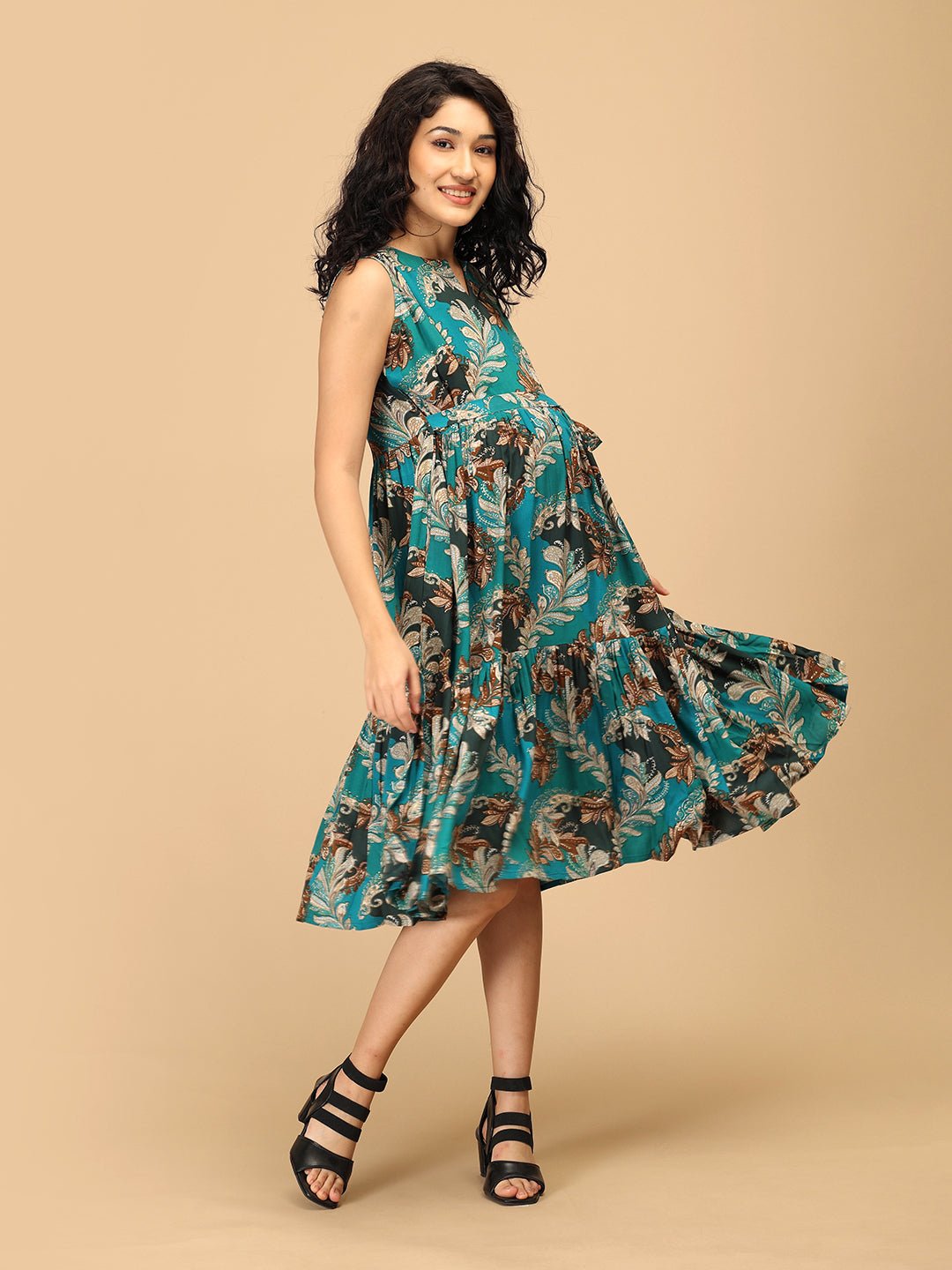  Botanic Breeze Maternity and Nursing Dress Multi