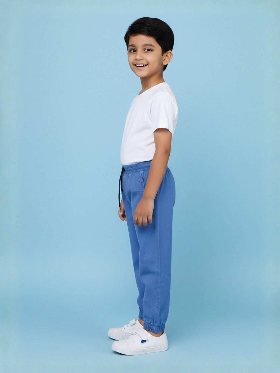 Boys Denim Jogger Elasticated Waistband With Drawstrings For Kids