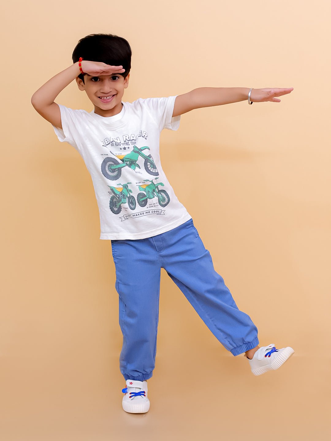 Boys Denim Jogger Elasticated Waistband With Drawstrings For Kids