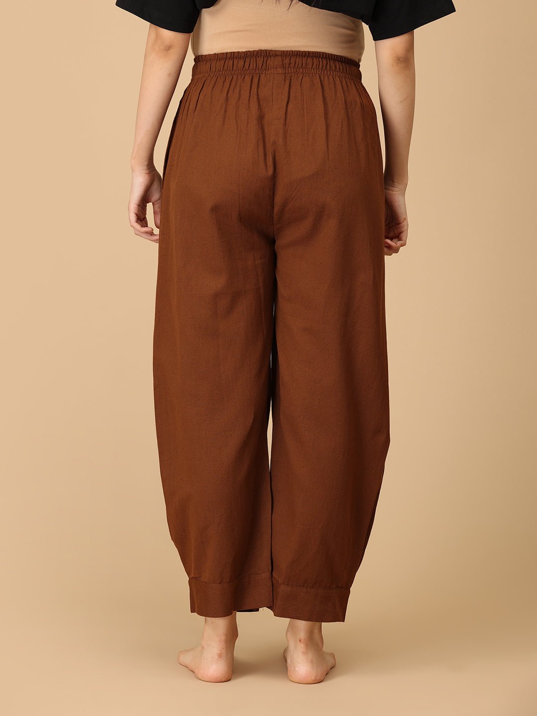  Brew & Bloom Maternity Lounge Pants with Drawstring Brown