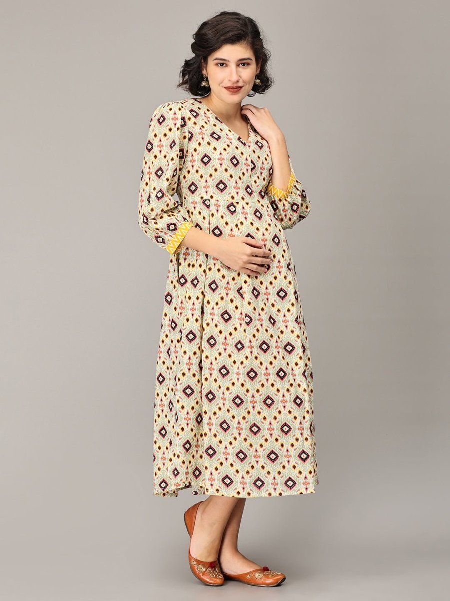  Brightest Moment Maternity and Nursing Kurti Dress Multi