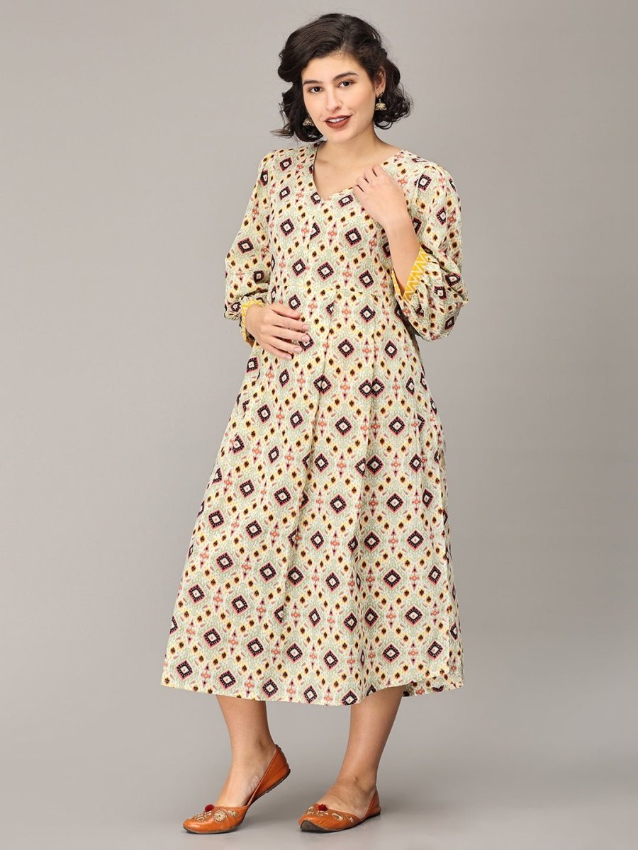  Brightest Moment Maternity and Nursing Kurti Dress Multi