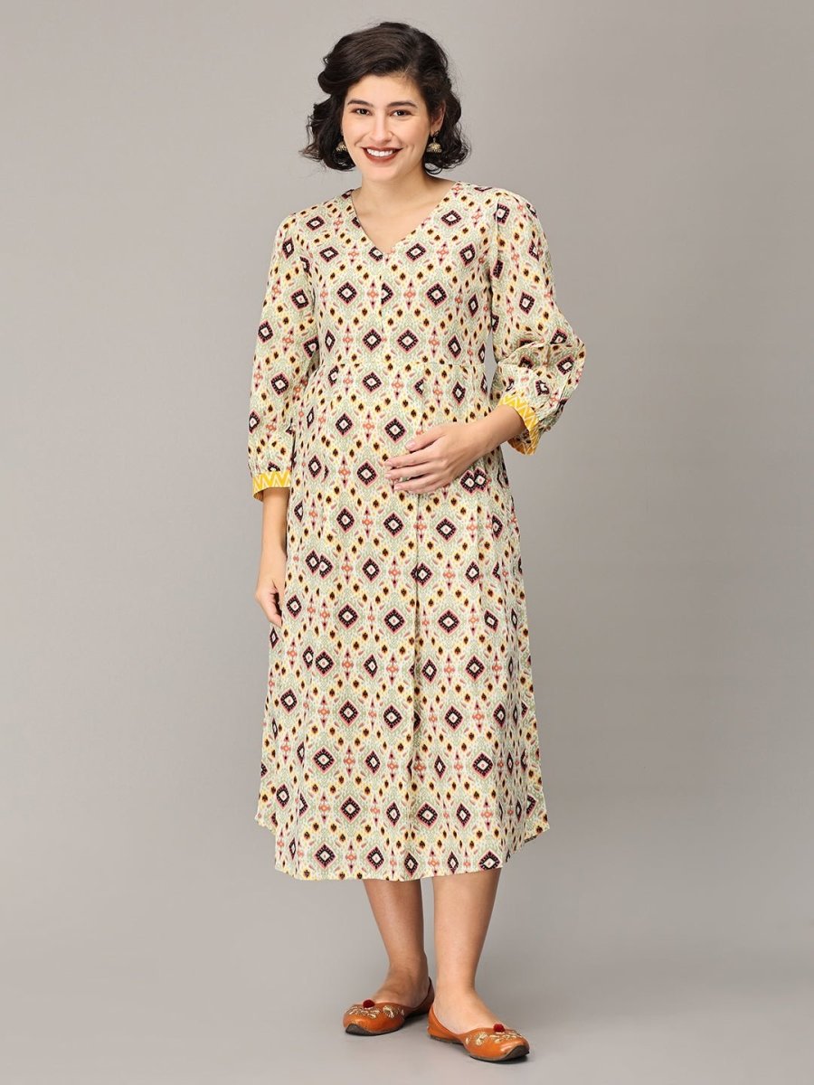  Brightest Moment Maternity and Nursing Kurti Dress Multi