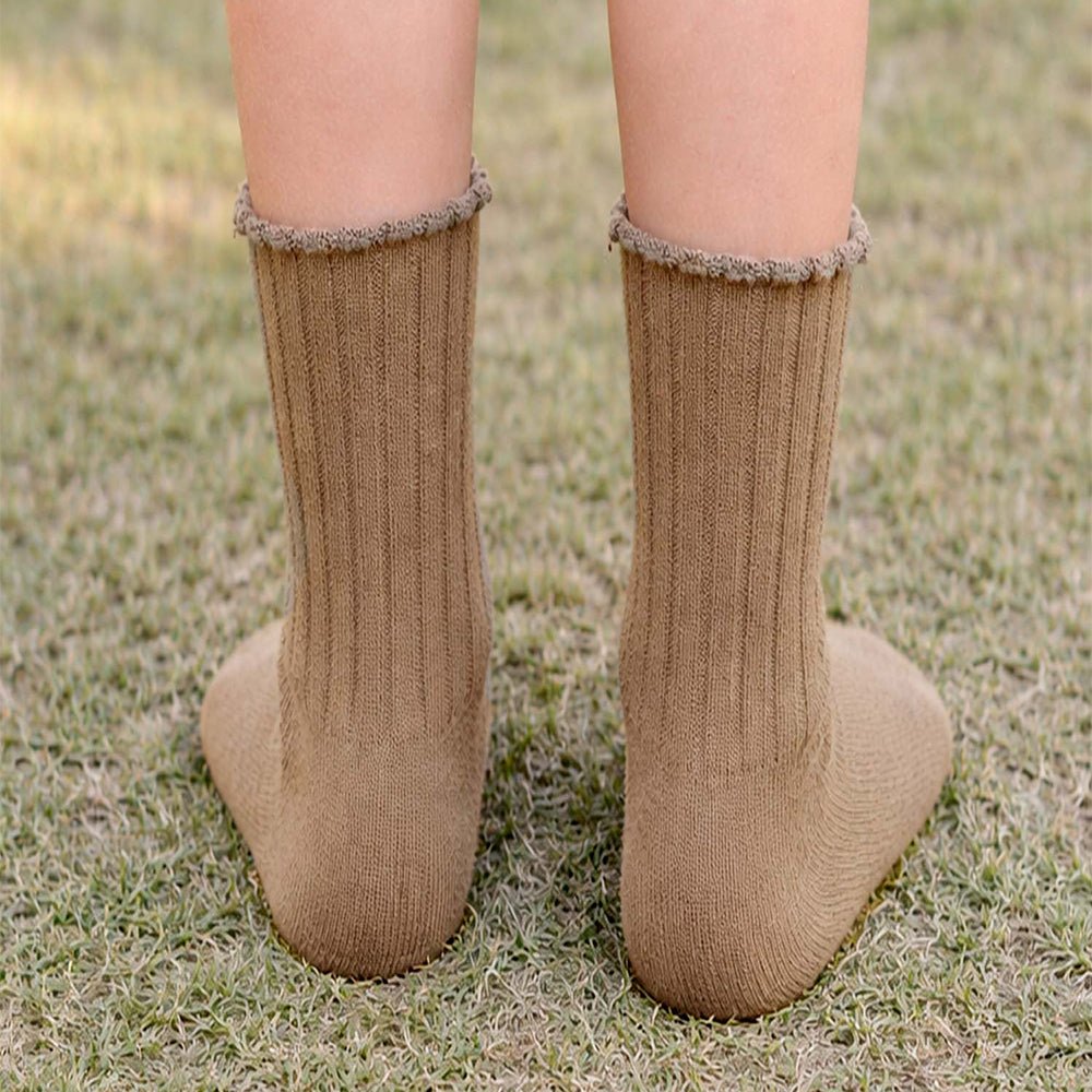 Little Surprise Box Brown 3D Baby Reindeer Ankle Socks