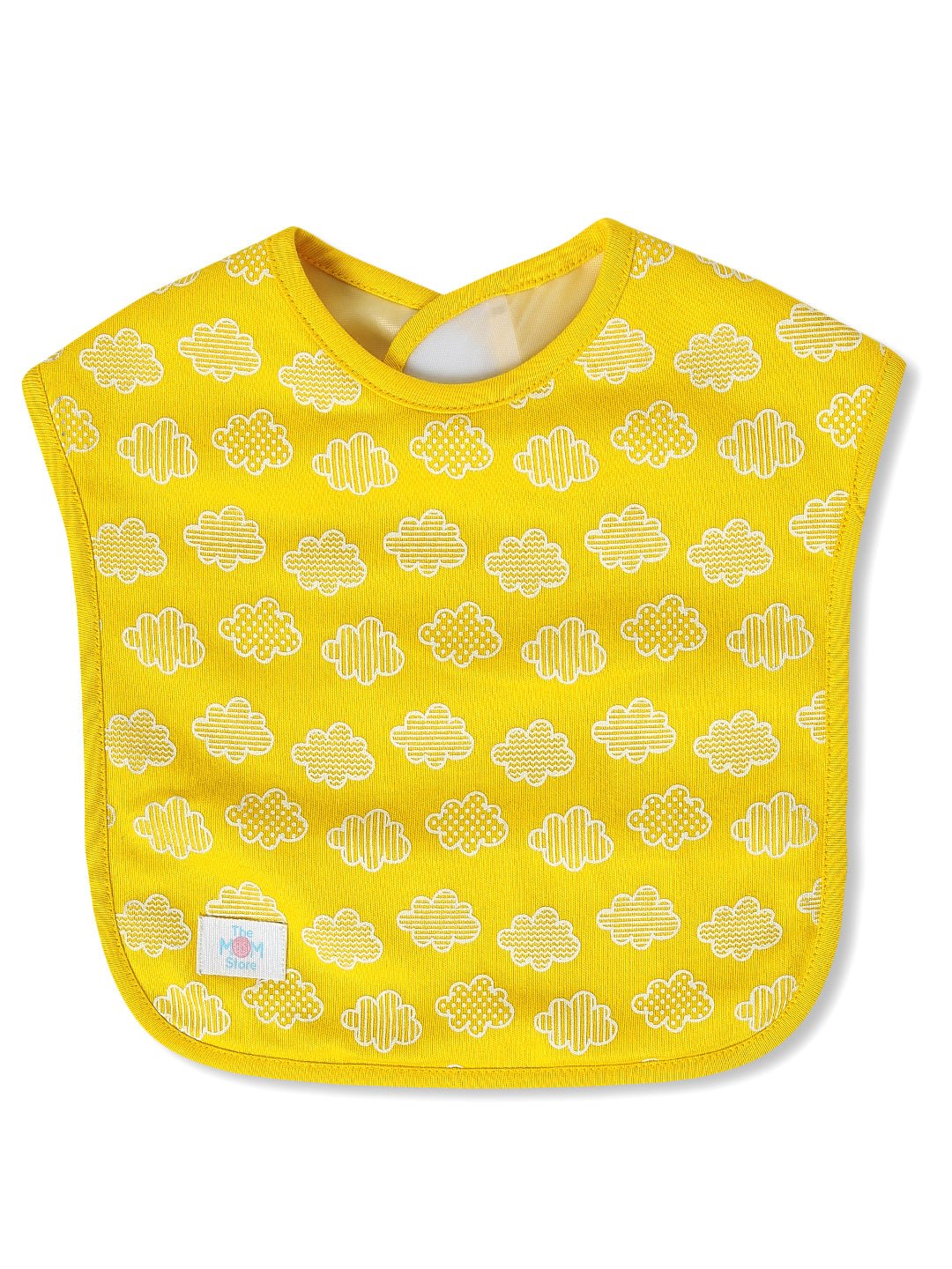 Buttercream Clouds Yellow 100% Cotton Feeding Bib For Babies