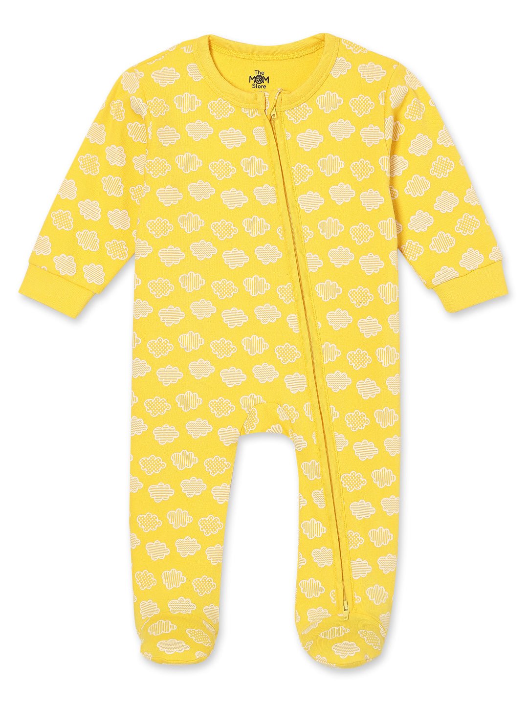 Buttercream Clouds Infant Zipper Romper