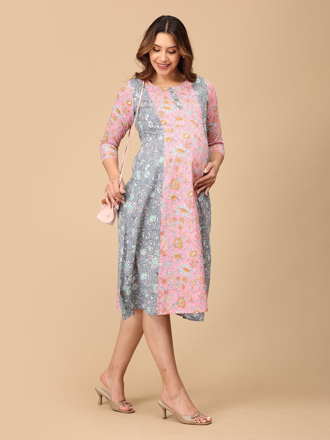  Chhaya Gulal Maternity and Nursing Kurti Dress Multi