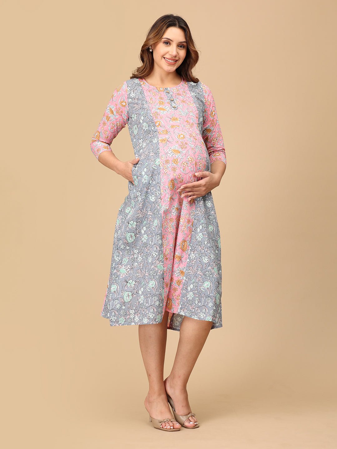  Chhaya Gulal Maternity and Nursing Kurti Dress Multi