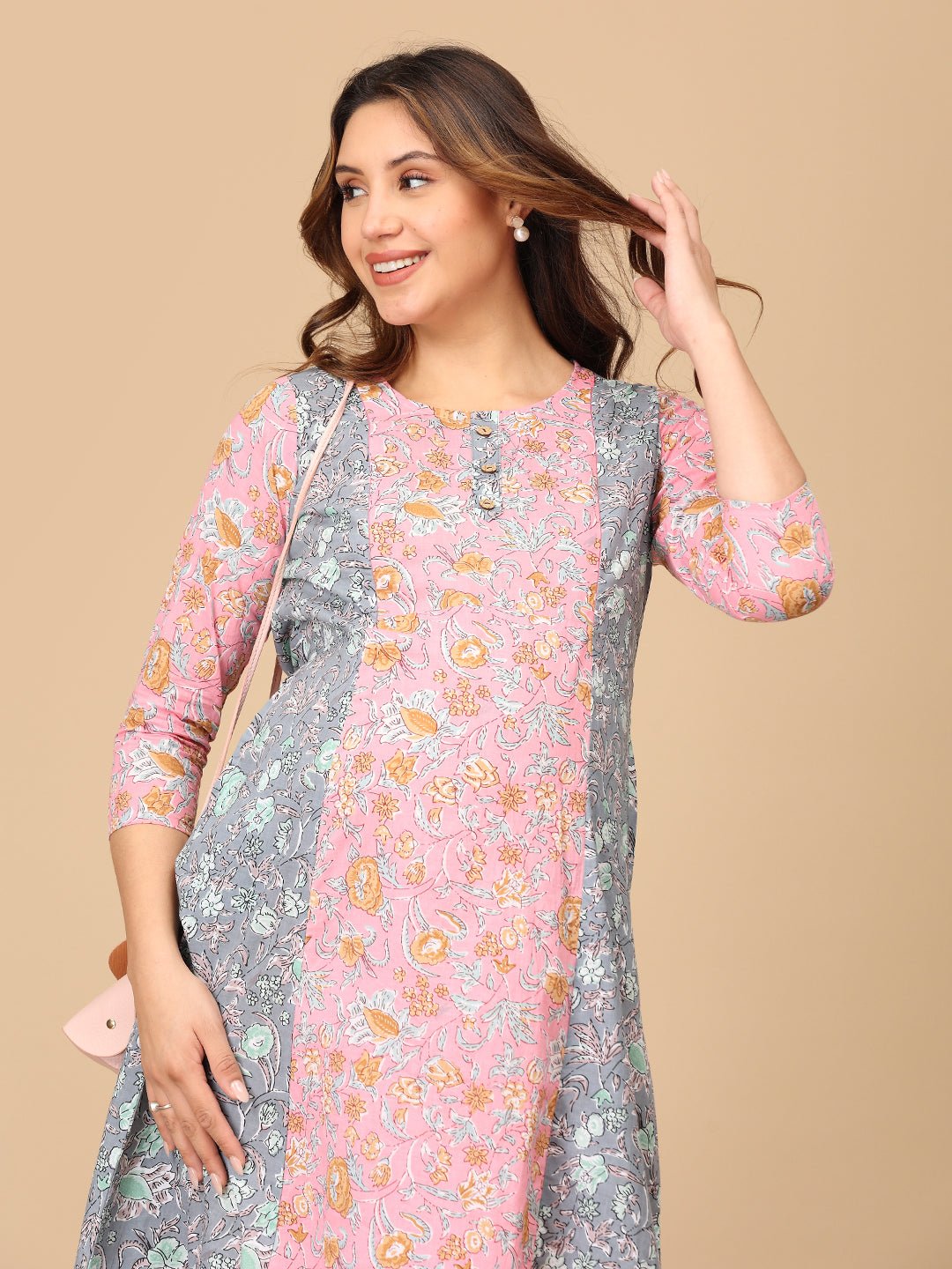  Chhaya Gulal Maternity and Nursing Kurti Dress Multi