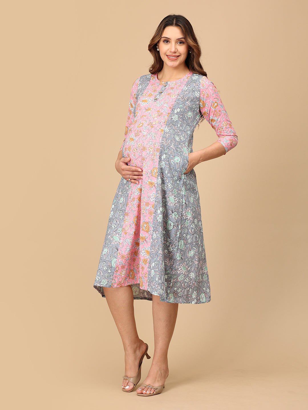  Chhaya Gulal Maternity and Nursing Kurti Dress Multi