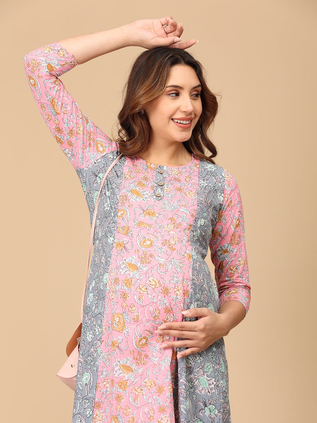  Chhaya Gulal Maternity and Nursing Kurti Dress Multi