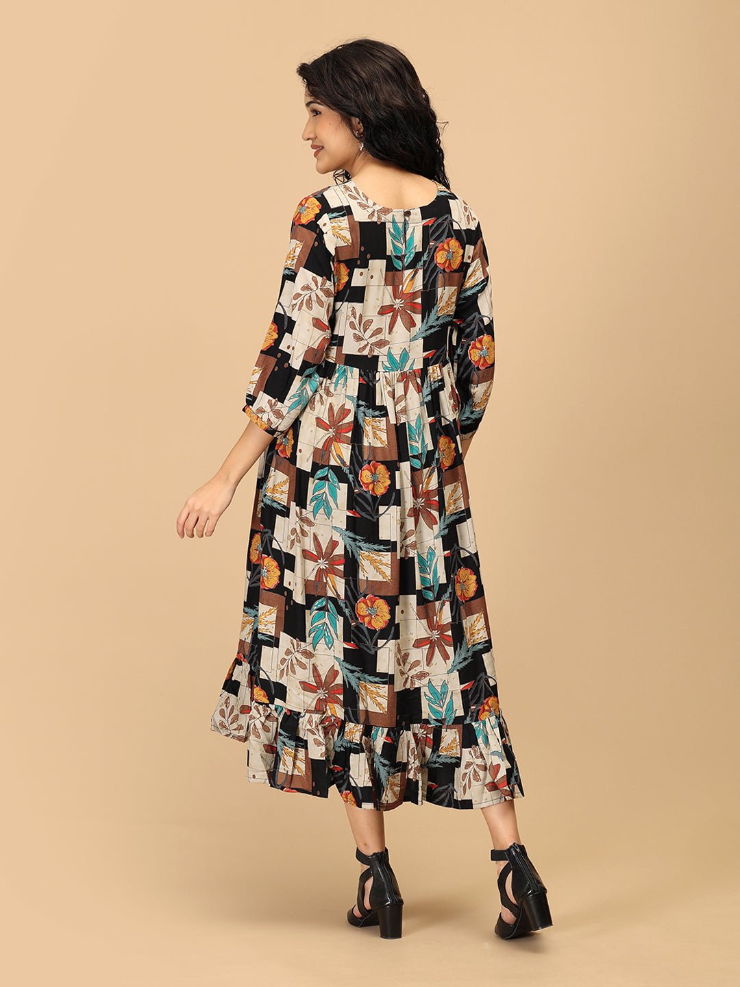  Chic Collage Maternity and Nursing Dress Multi