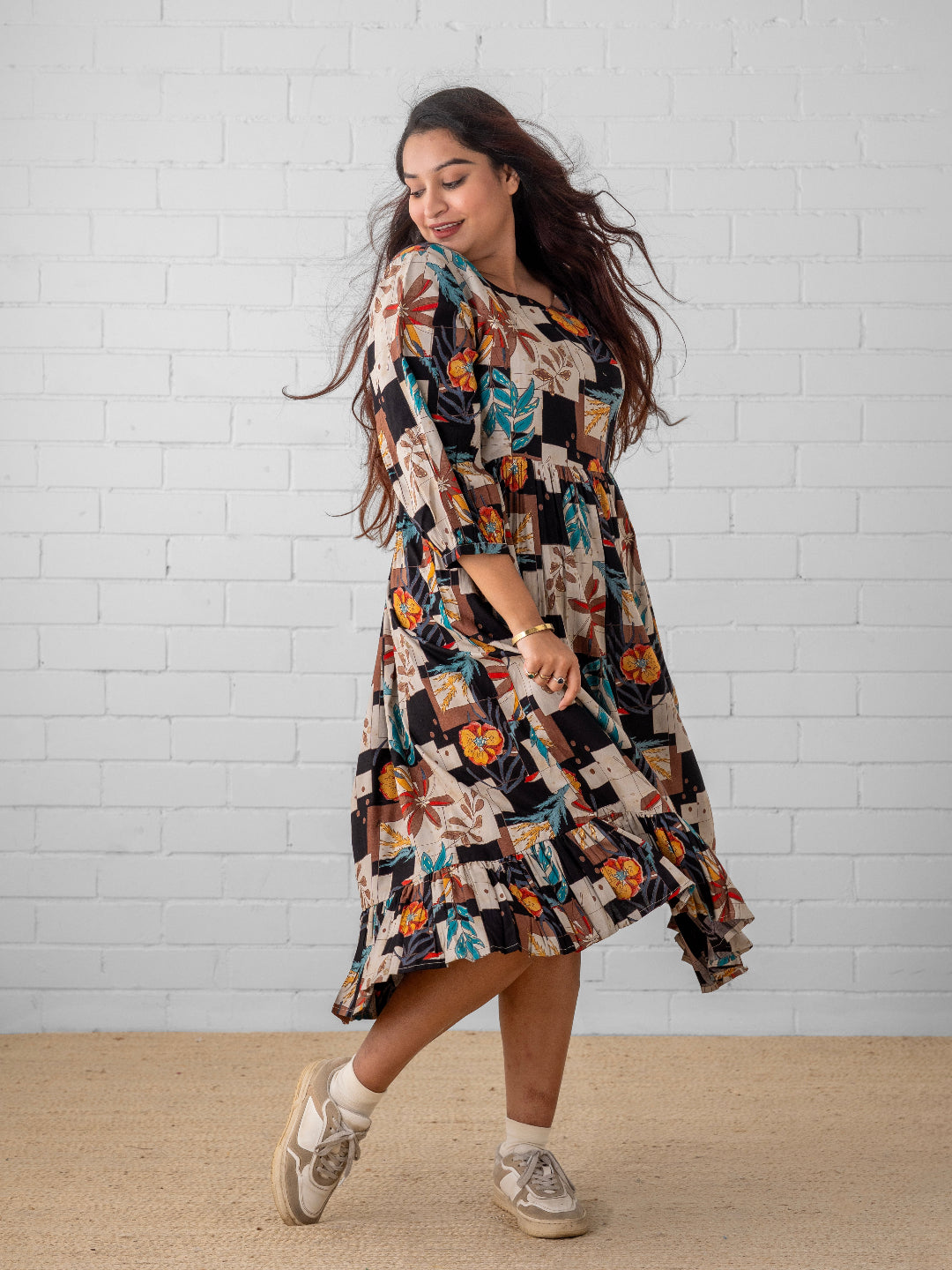 Chic Collage Maternity and Nursing Dress Multi