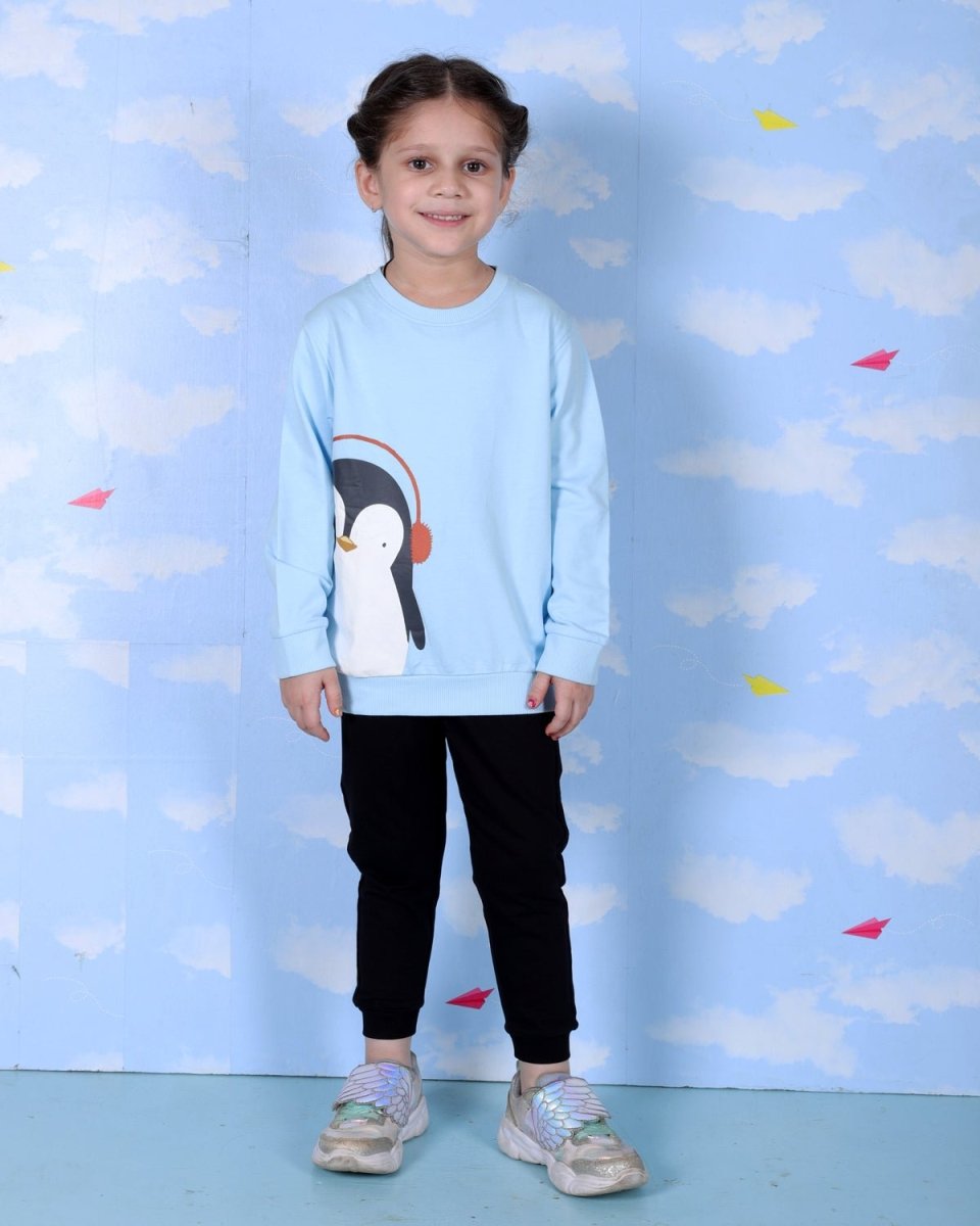  Blue Chill'in Penguin Girls Sweatshirt