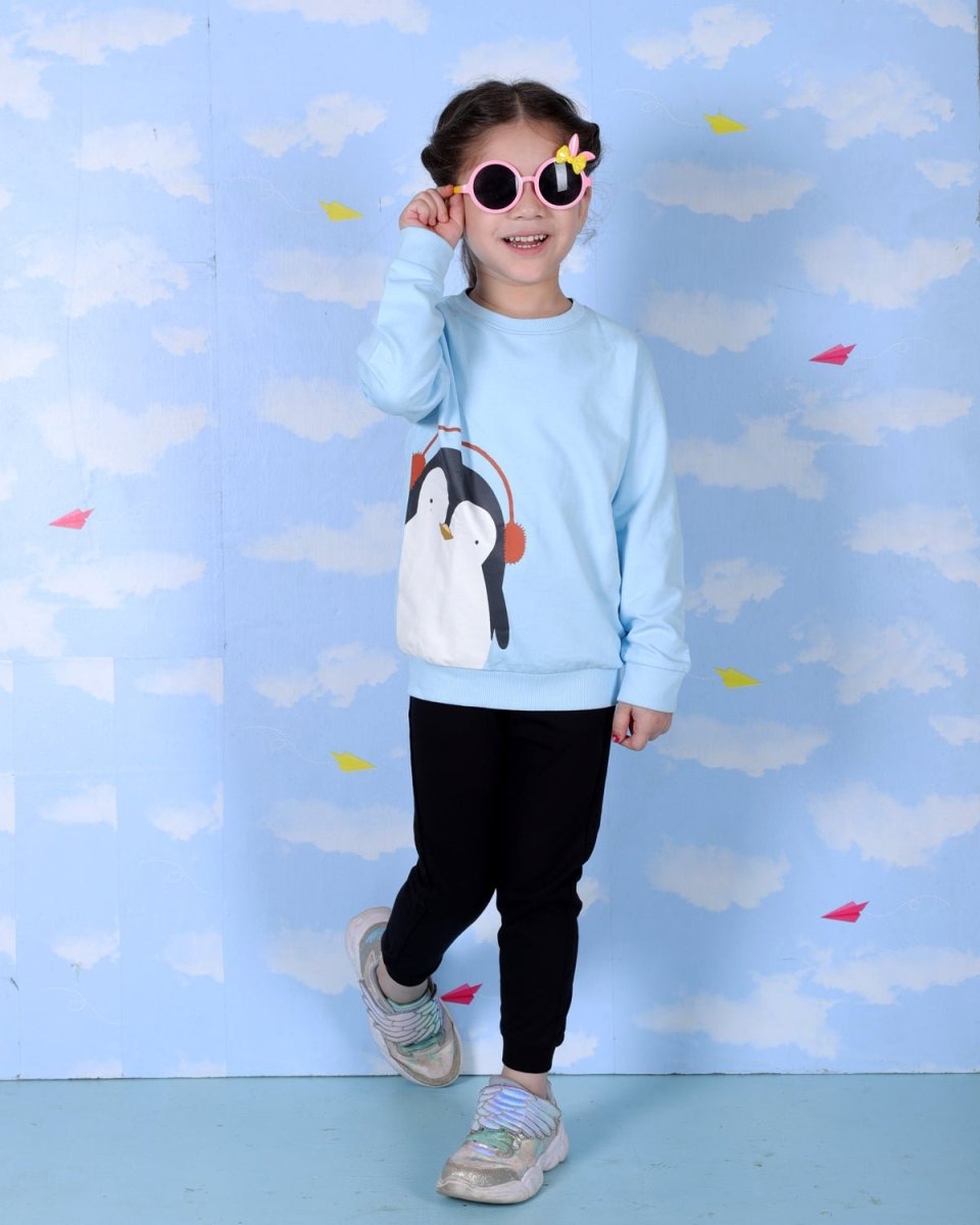  Blue Chill'in Penguin Girls Sweatshirt