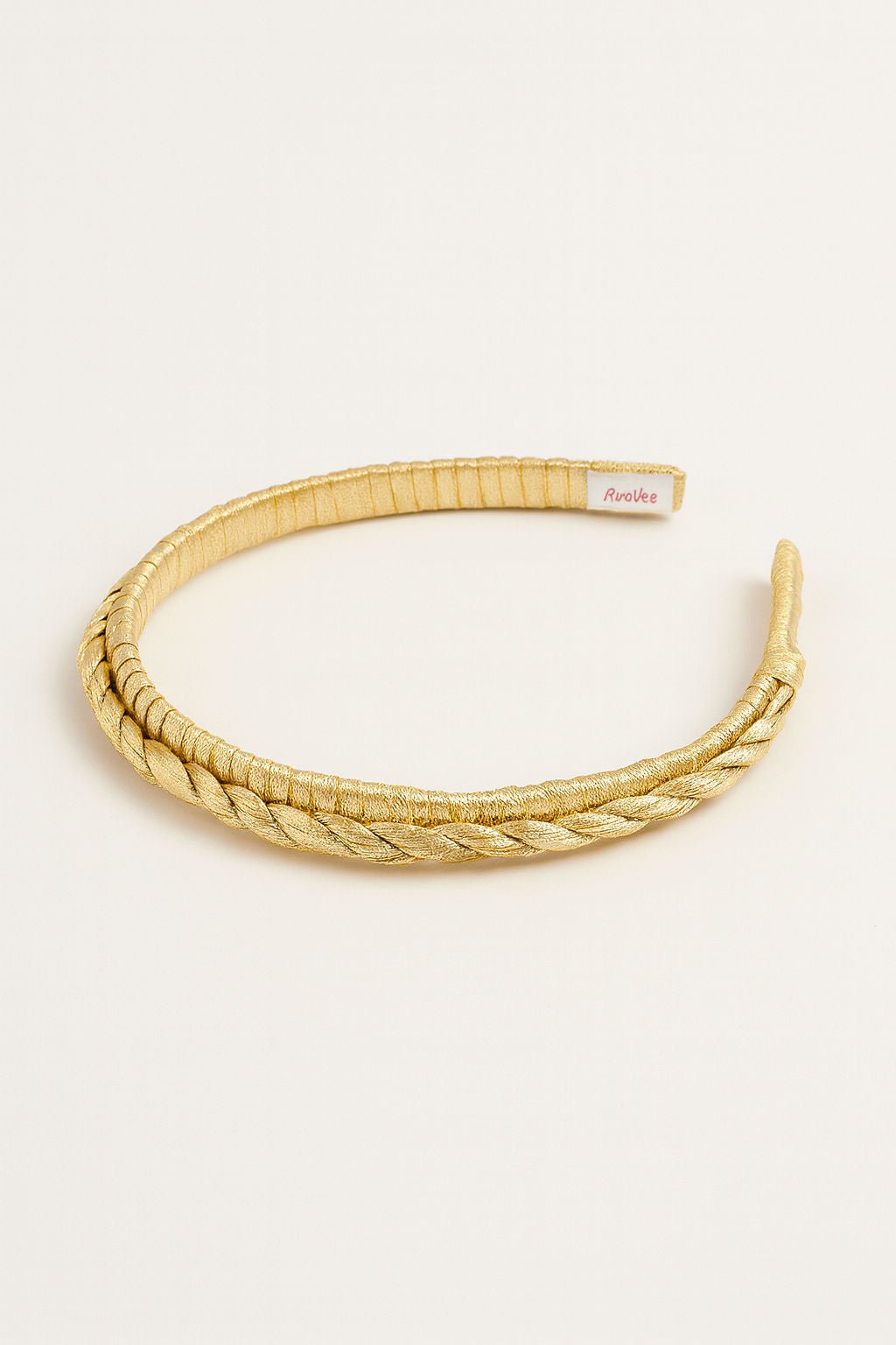 Gold Braided Festive Luxe Sparkle Girls Hairband With Metallic Finish