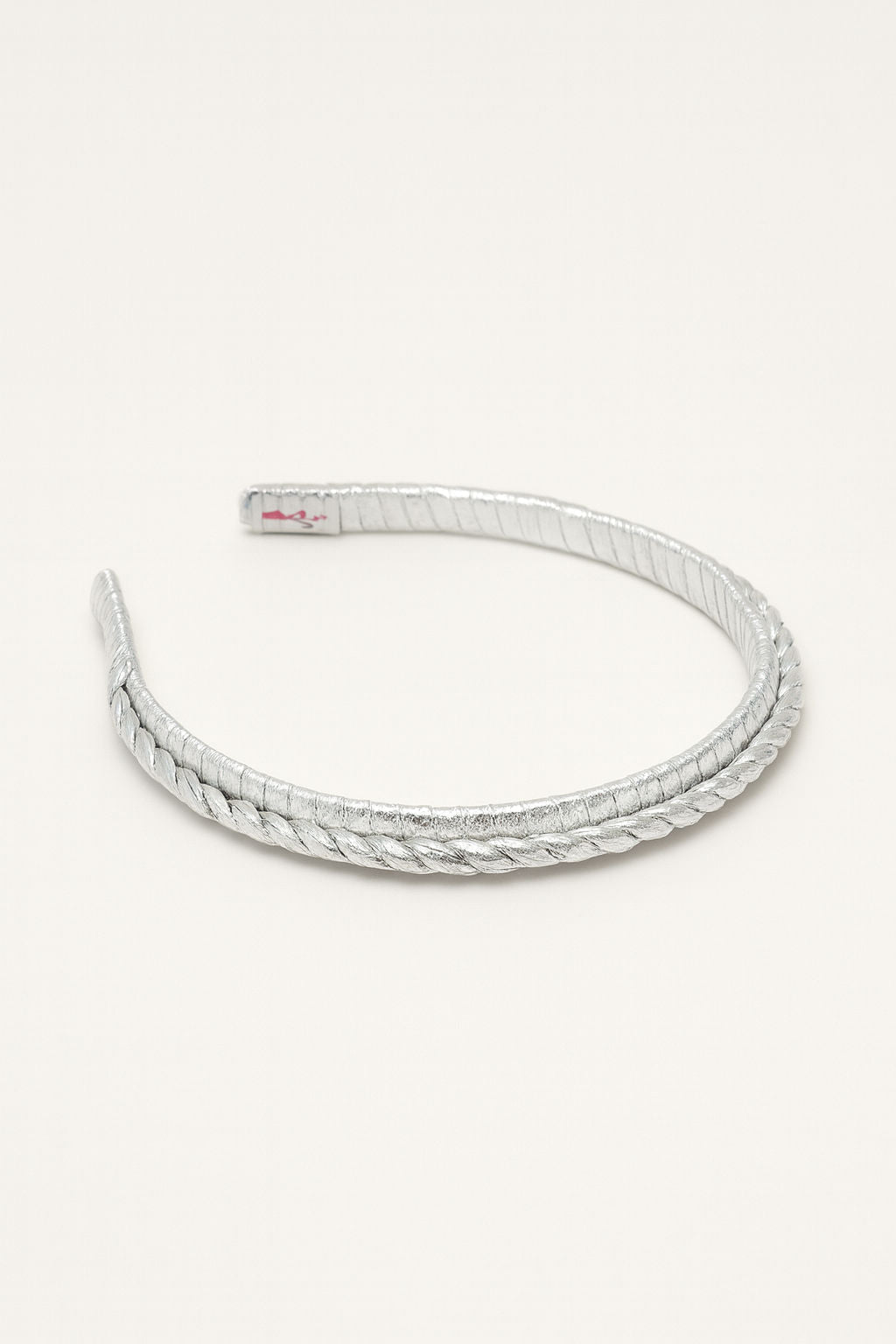Silver Braided Festive Sparkle Glam Girls Hairband With Metallic Finish